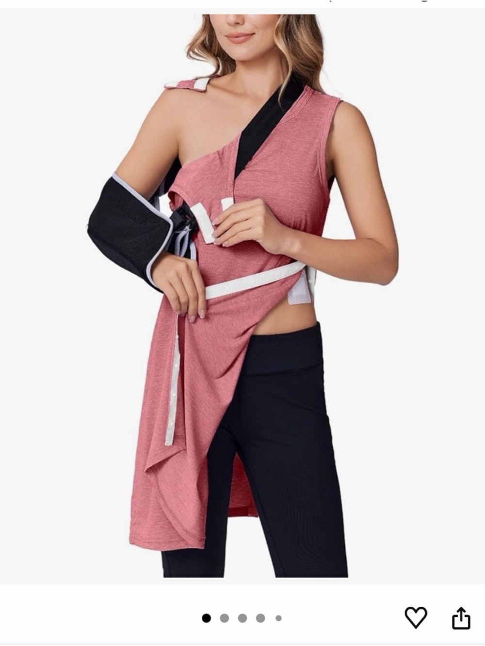 Women’s One-Shoulder Midi Dress in Dusty Rose POST SURGERY MUST HAVE